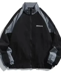 Y2K Baggy Block Jacket Black
