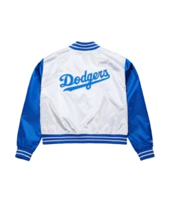 Alternative view of Los Angeles Dodgers Cropped Satin Full-Snap Jacket