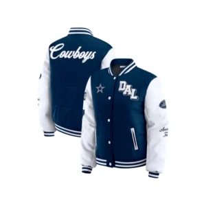 Erin Andrews Dallas Cowboys Varsity Puffer Jacket