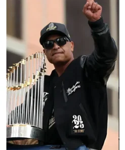Alternative view of Dave Roberts Dodgers World Series Championship Parade Jacket