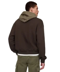 Gap Houndstooth Logo Hoodie Terra Brown For Boys