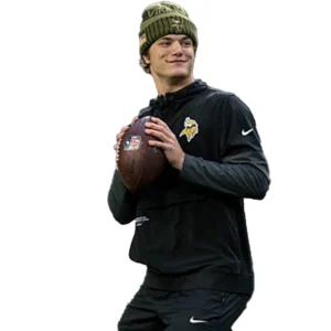 J.J. McCarthy Minnesota Vikings Sideline Anorak Half-Zip Hoodie Jacket