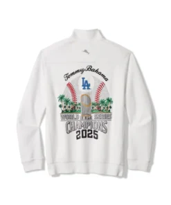 LA Dodgers Tommy Bahama 2025 World Series Champions Half-Zip Jacket