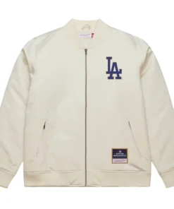 Los Angeles Dodgers Cream 2025 World Series Champions Bomber Jacket