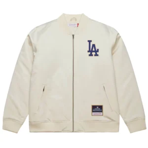 Los Angeles Dodgers Cream 2025 World Series Champions Bomber Jacket