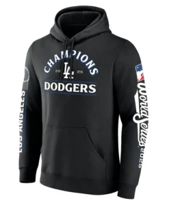 Los Angeles Dodgers Black 2025 World Series Champions Hoodie - Image 3