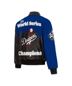 Los Angeles Dodgers 2025 World Series Champions Leather Jacket - Image 3