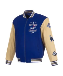 Alternative view of Los Angeles Dodgers Back-To-Back World Series Champions Twill Jacket