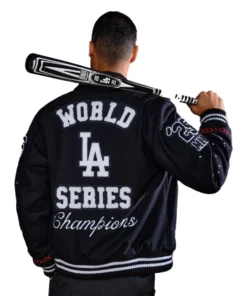 LA Dodgers Joshua Vides x Fanatics World Series Champions Varsity Jacket - Image 4