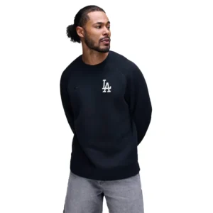 Los Angeles Dodgers Nike Black Tech Fleece Raglan Sweatshirt