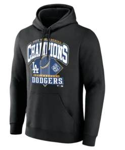 Los Angeles Dodgers Black 2025 World Series Champions Custom Name & Number Hoodie - Image 3