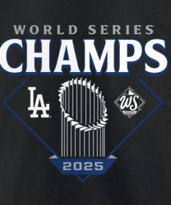 Los Angeles Dodgers Black 2025 World Series Champions Hoodie - Image 6