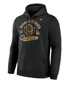 Alternative view of Los Angeles Dodgers Fanatics Black 2025 World Series Champions Hoodie