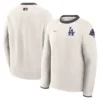 Men's Los Angeles Dodgers Nike White 2025 Gold Collection Tech Fleece Pullover Sweatshirt
