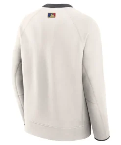 Men's Los Angeles Dodgers Nike White 2025 Gold Collection Tech Fleece Pullover Sweatshirt For Man
