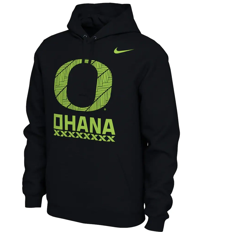 Men's Nike Black Oregon Ducks Ohana Disrupt Pullover Hoodie