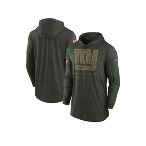 New York Giants 2025 Salute to Service Hooded Long Sleeve T-shirt