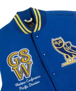 OVO Golden State Warriors Varsity Jacket For Woman