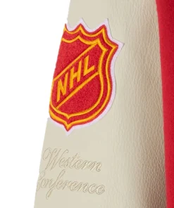 OVO X NHL Calgary Flames Varsity Jacket - Image 3