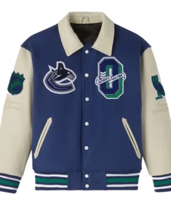 Alternative view of OVO X NHL Toronto Maple Leafs Varsity Jacket