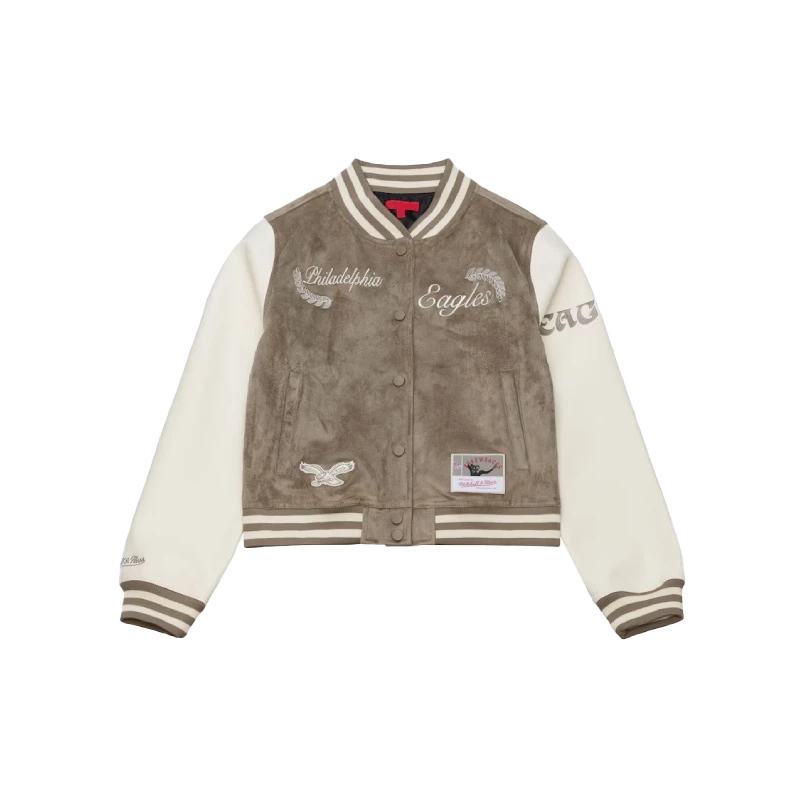 Philadelphia Eagles Tan-Cream Varsity Jacket