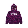 purple bape hoodie For Woman