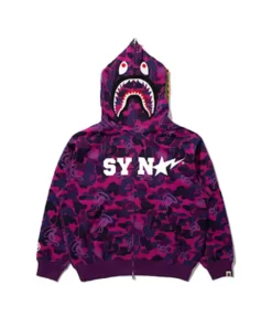 purple bape hoodie For Woman