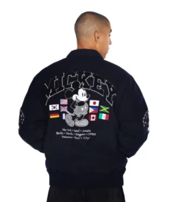 Disney x HUF Mickey Worldwide Tour Varsity Jacket - Image 4