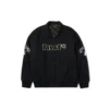 Disney x HUF Mickey Worldwide Tour Black Wool Varsity Jacket