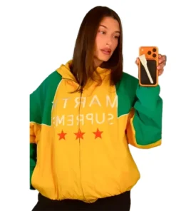 Hailey Bieber Marty Supreme Jacket