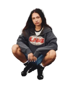 Lando Norris Charcoal Zip Hoodie For Woman