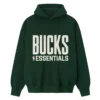 Milwaukee Bucks Fear of God x NBA Green Hoodie For Man
