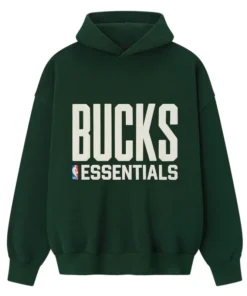 Milwaukee Bucks Fear of God x NBA Green Hoodie For Man