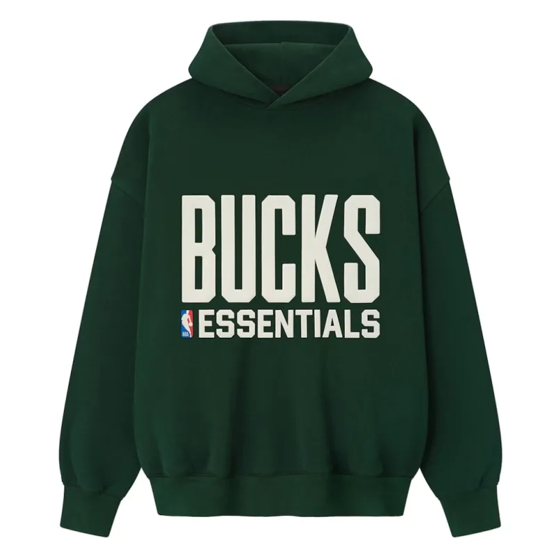 Milwaukee Bucks Fear of God x NBA Green Hoodie For Man
