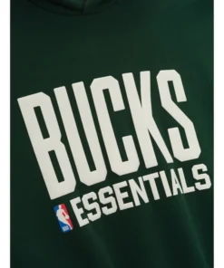 Milwaukee Bucks Fear of God x NBA Green Hoodie For Woman