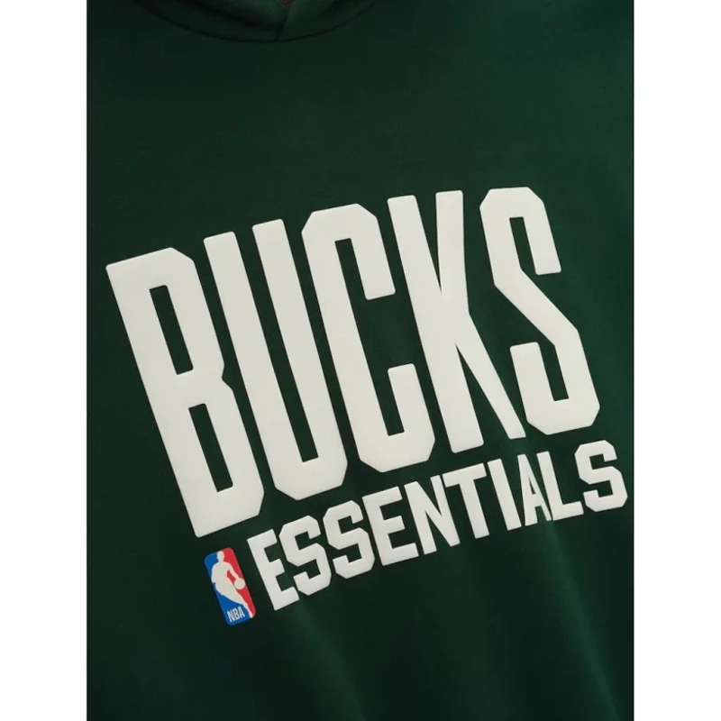Milwaukee Bucks Fear of God x NBA Green Hoodie For Woman