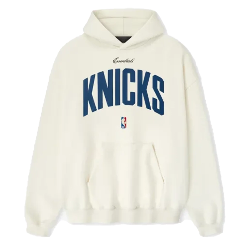 New York Knicks Fear of God x NBA Cream 90’s Hoodie For Man