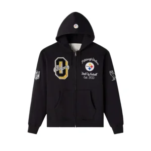 OVO 2025 Pittsburgh Steelers Waffle Lined Hoodie For Woman