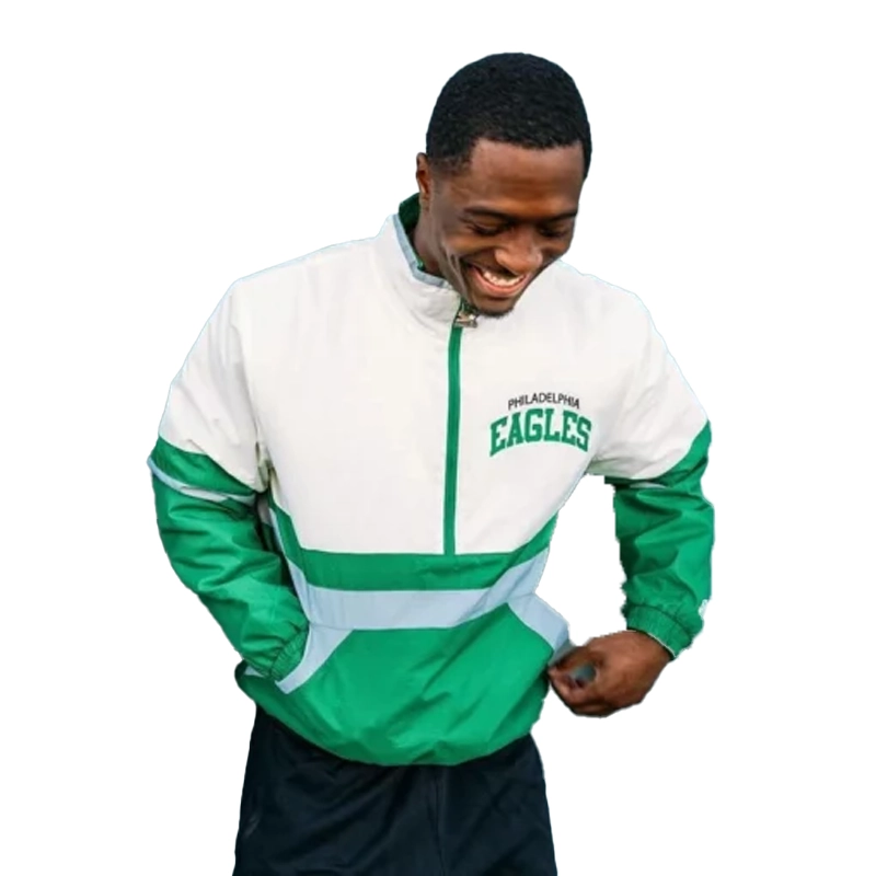Philadelphia Eagles Green and White Starter Jacket For 2025