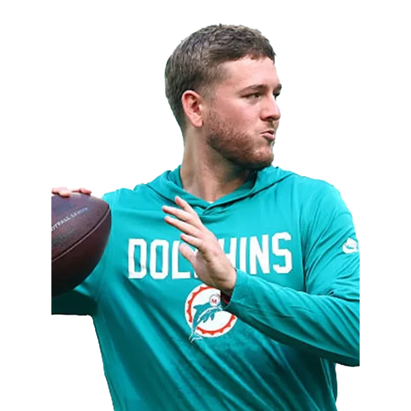 Quinn Ewers Miami Dolphins Long Sleeve Hoodie T-Shirt For Unisex
