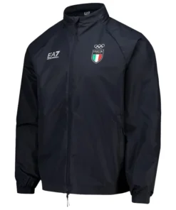 Winter Olympics 2026 Team Italy EA7 Emporio Armani Tech Jacket For Woman