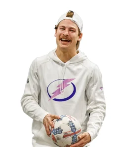 Alternative view of Yanni Gourde Tampa Bay Lightning Hoodie