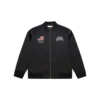 Black Team USA Coach Snoop Satin Full-Zip Bomber Jacket
