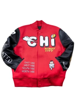 Chicago Windy City Red Varsity Jacket men