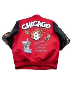 Chicago Windy City Red Varsity Jacket women