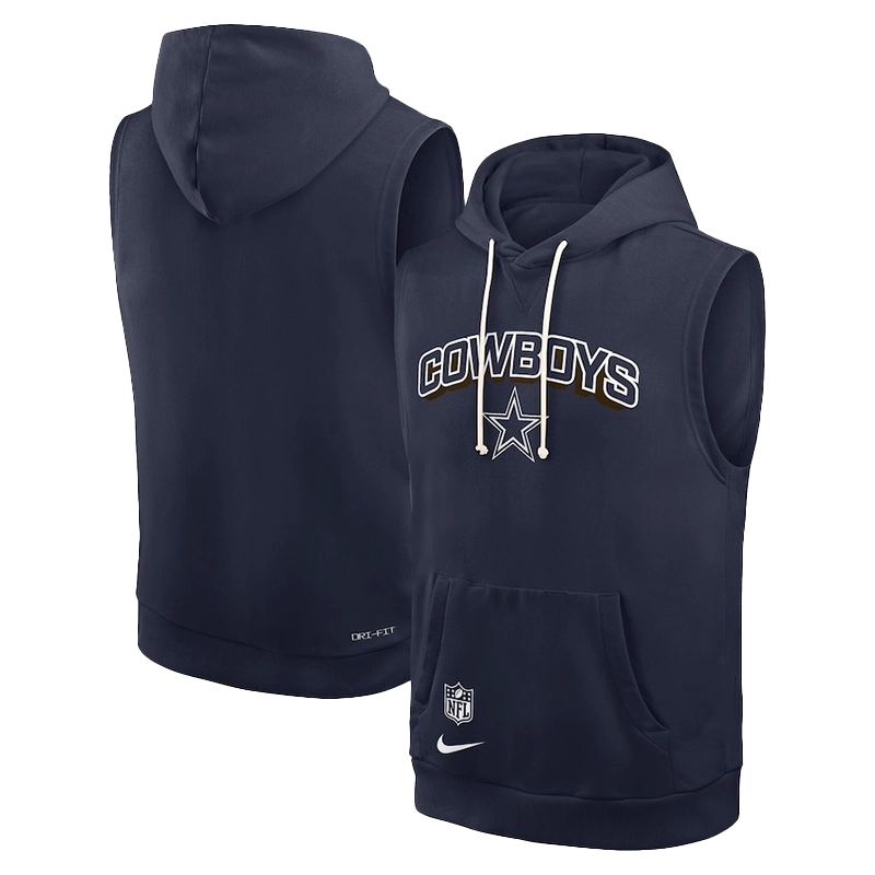 Dallas Cowboys Sideline Sleeveless Hoodie For Man