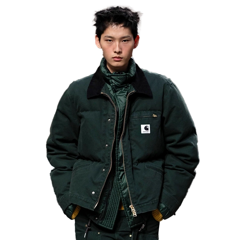 FW25 Sacai Carhartt Green Puffer Jacket