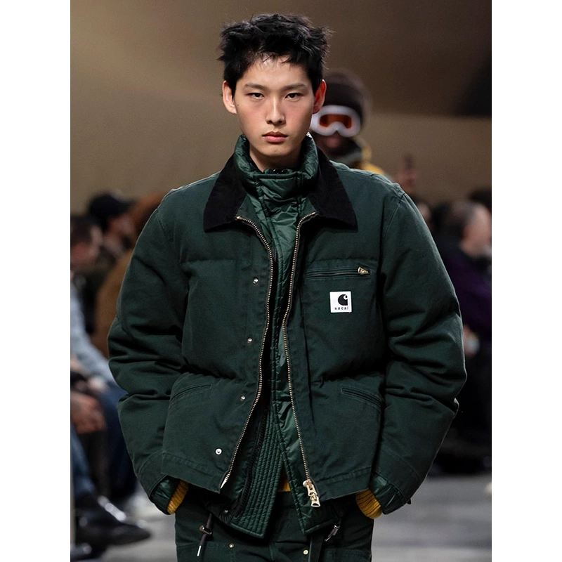 FW25 Sacai Carhartt Green Puffer Jackets