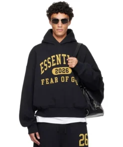Fear of God ESSENTIALS Black Holiday Classic Hoodie men