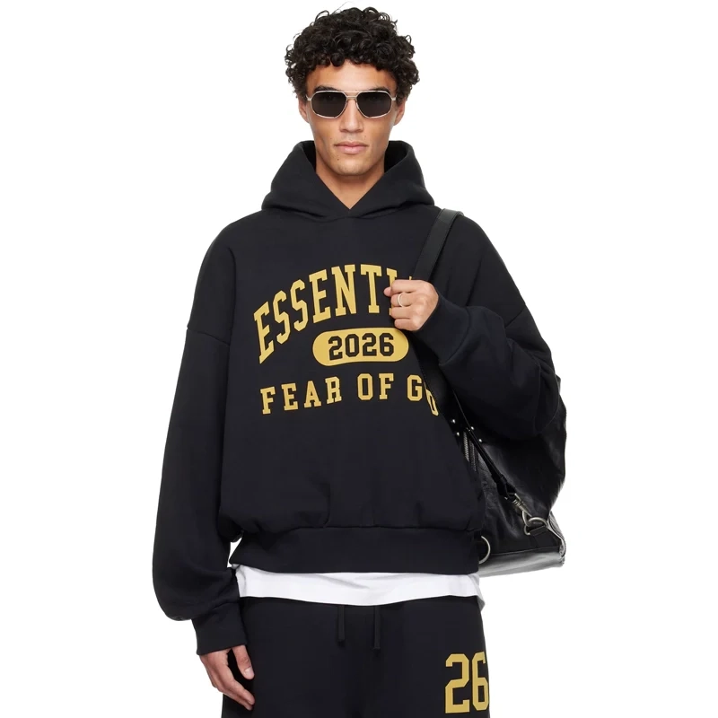 Fear of God ESSENTIALS Black Holiday Classic Hoodie men